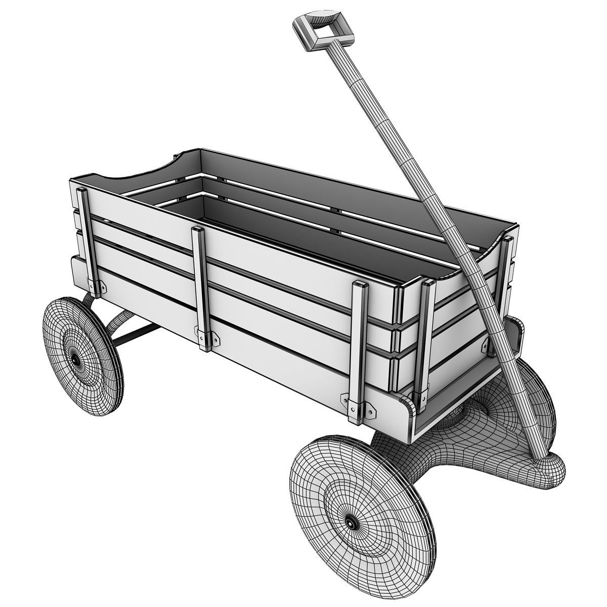 Toy Wagon 3D model_6