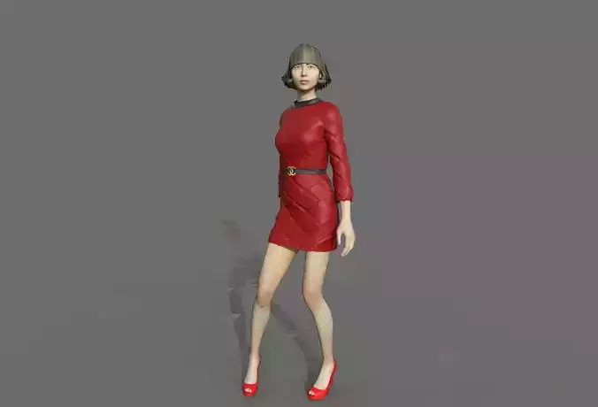 spring summer lambskin Low-poly 3D model