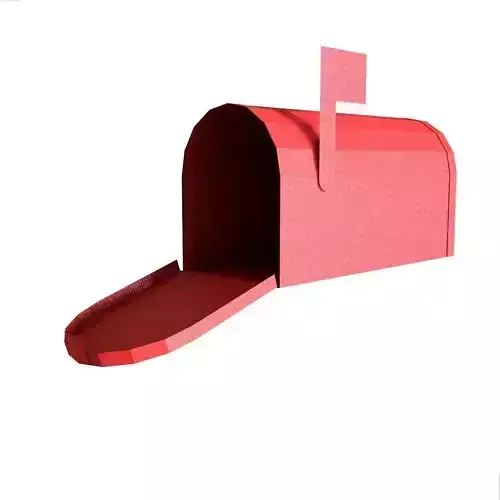 lowpoly mailbox mail box Low-poly 3D model