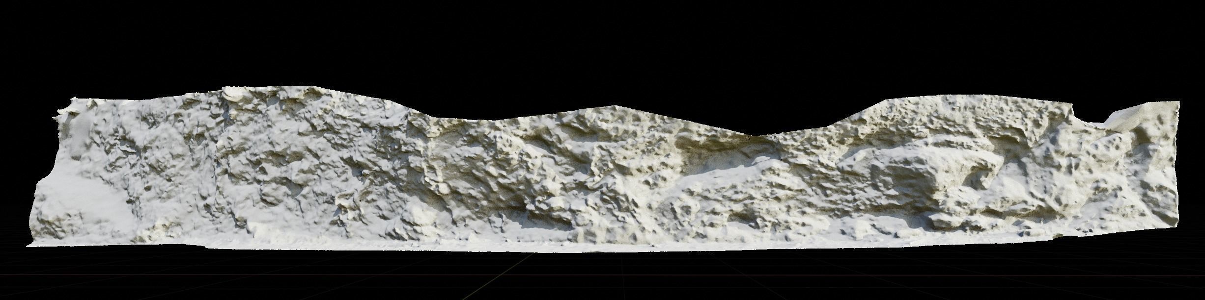 3d scanned cliff 005 Low-poly 3D model_4