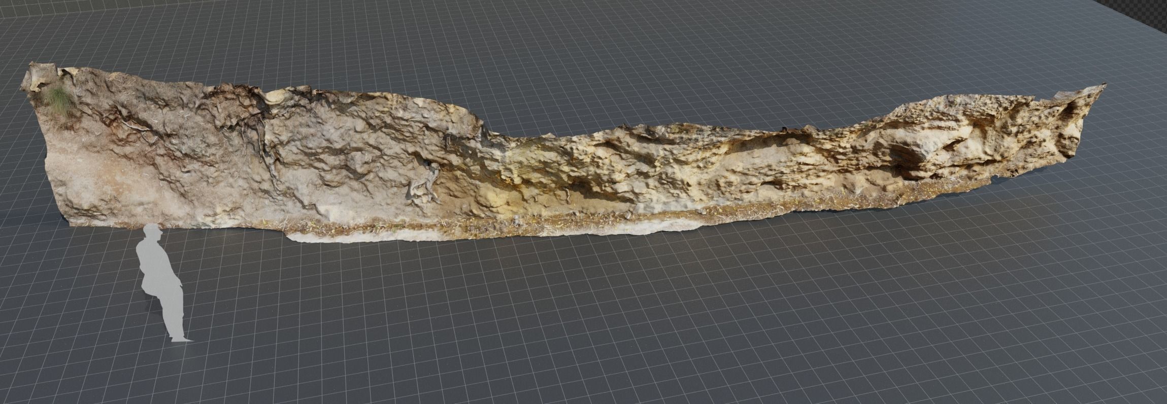 3d scanned cliff 005 Low-poly 3D model_8