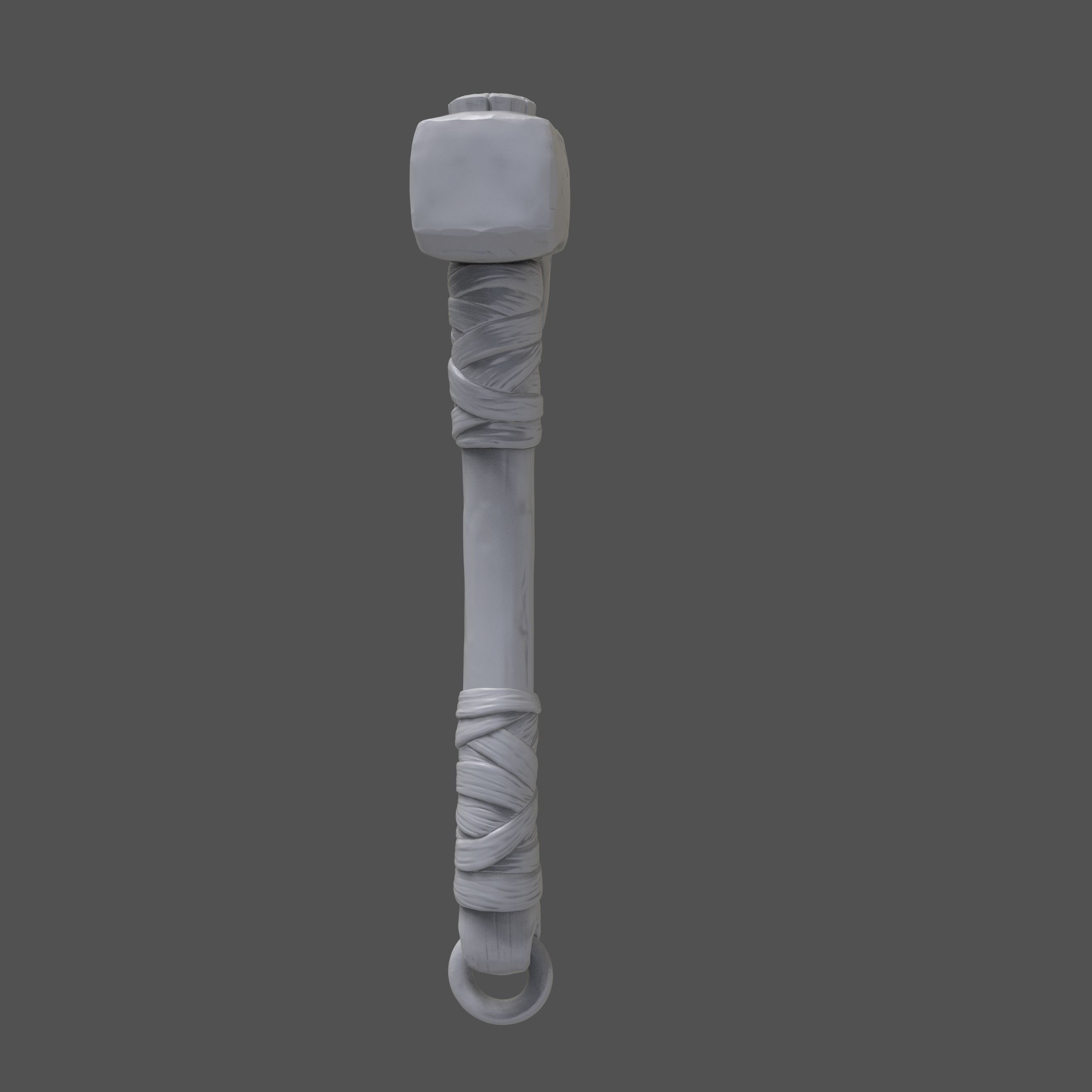 stylized axe 3d sculpted model 3D model_8