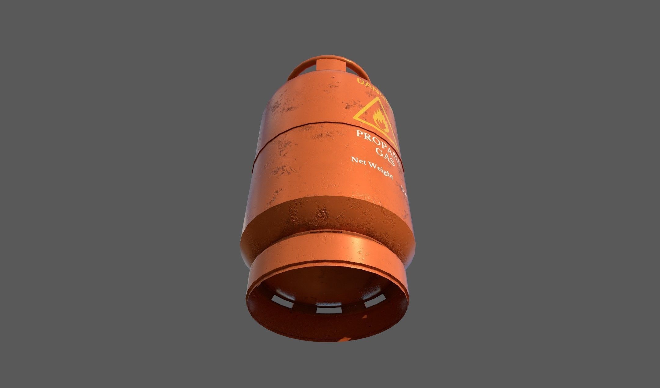 Propane Gas Tank Low-poly 3D model_5