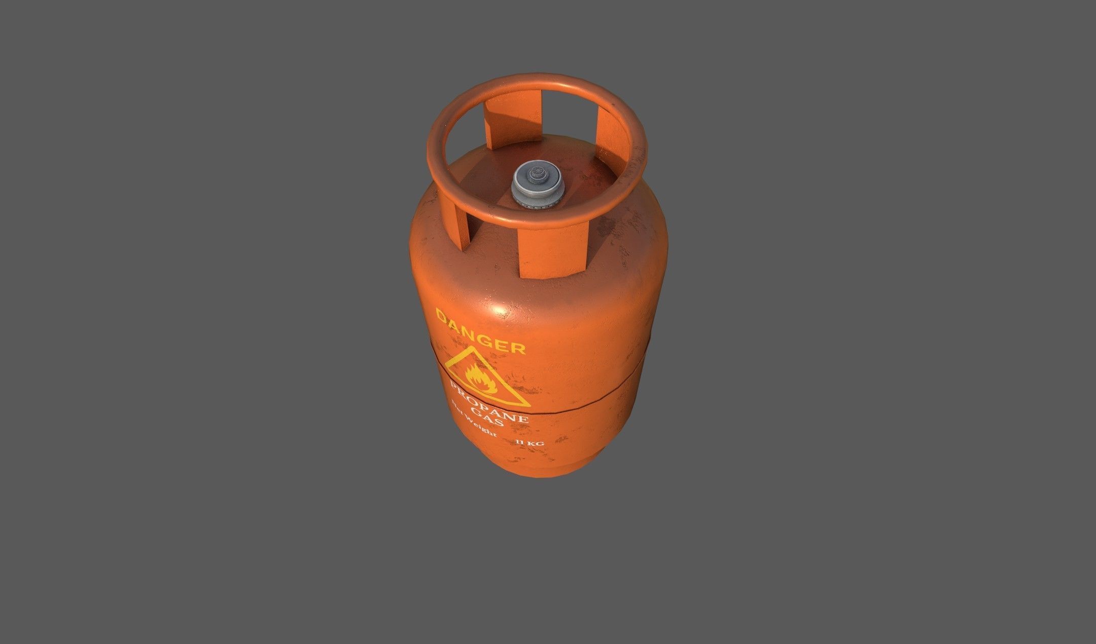 Propane Gas Tank Low-poly 3D model_3
