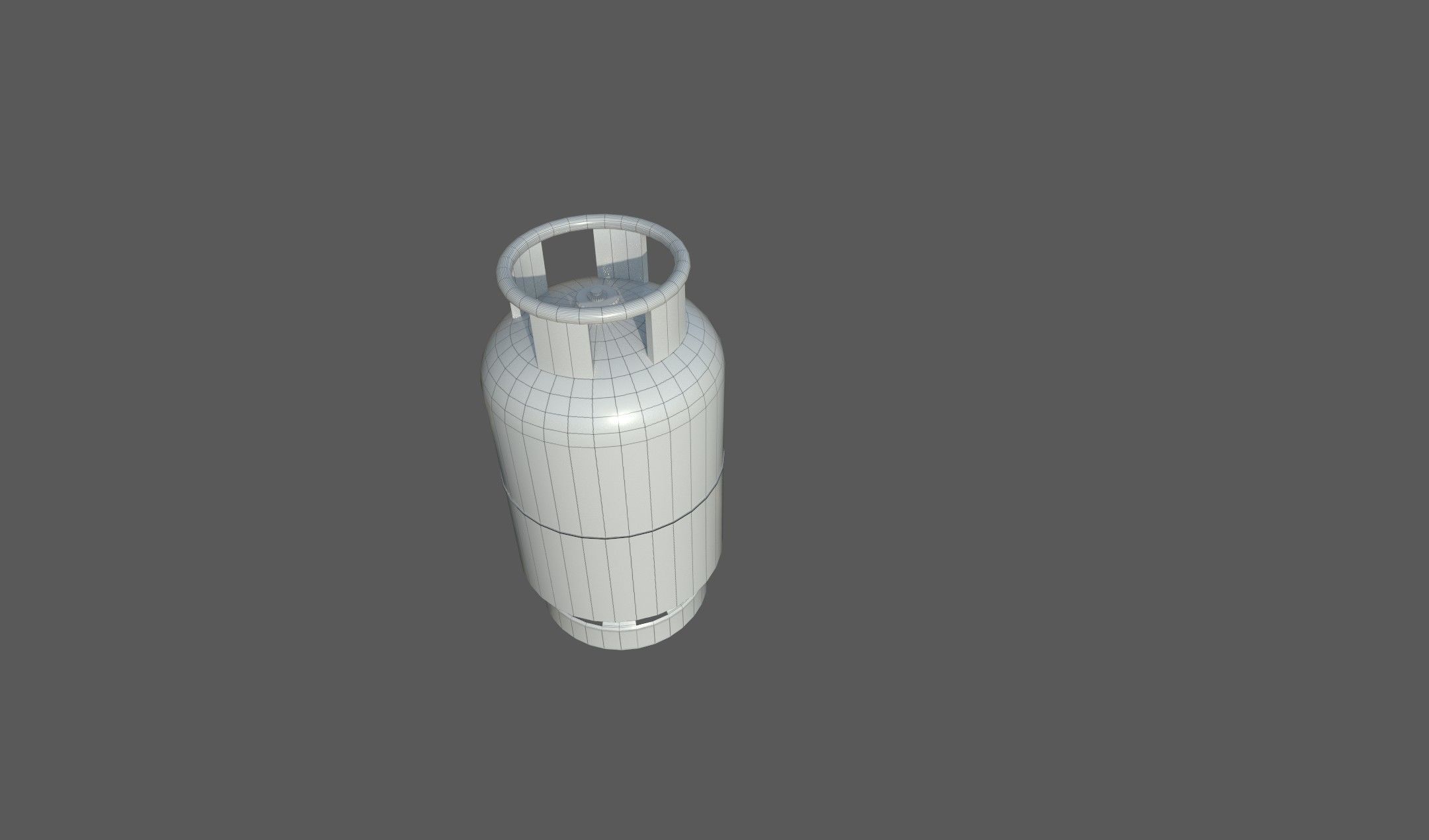 Propane Gas Tank Low-poly 3D model_1