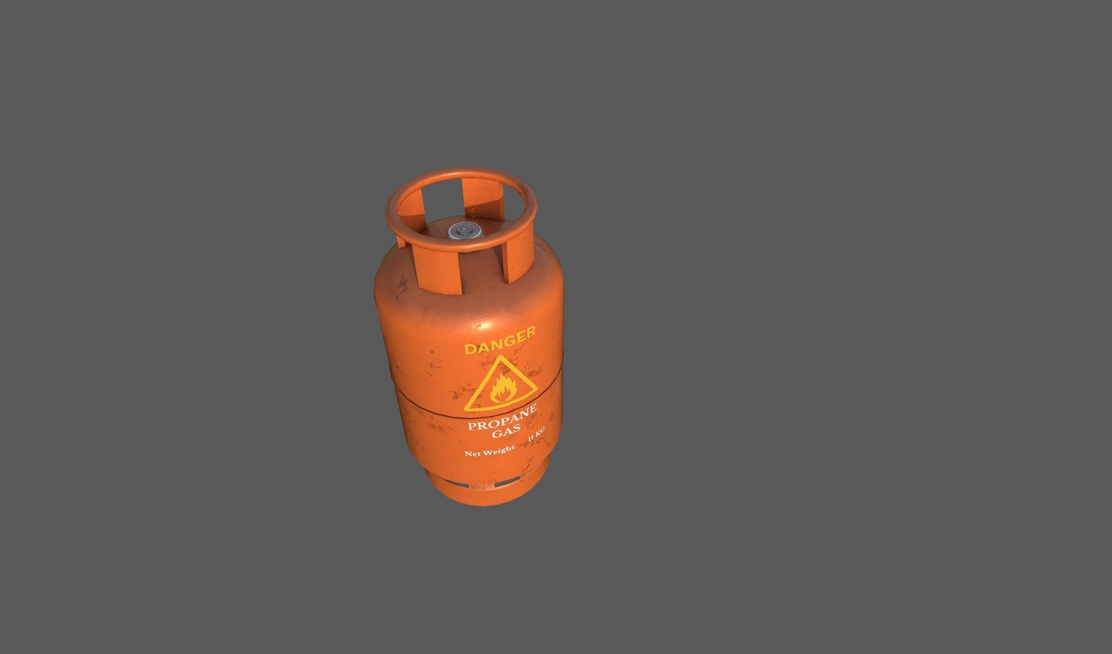 Propane Gas Tank Low-poly 3D model_6