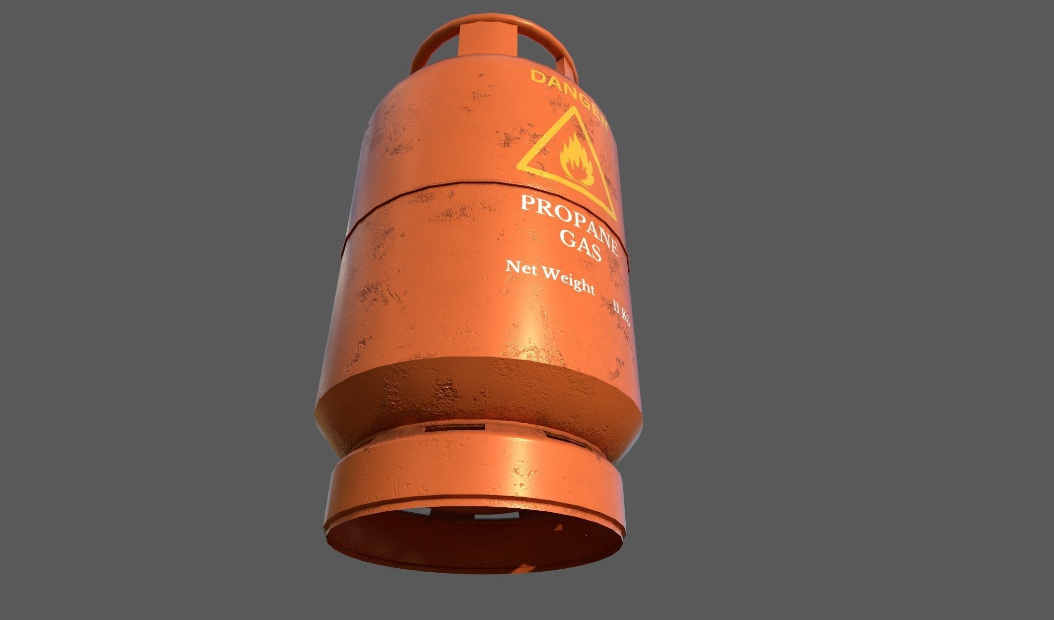 Propane Gas Tank Low-poly 3D model_8