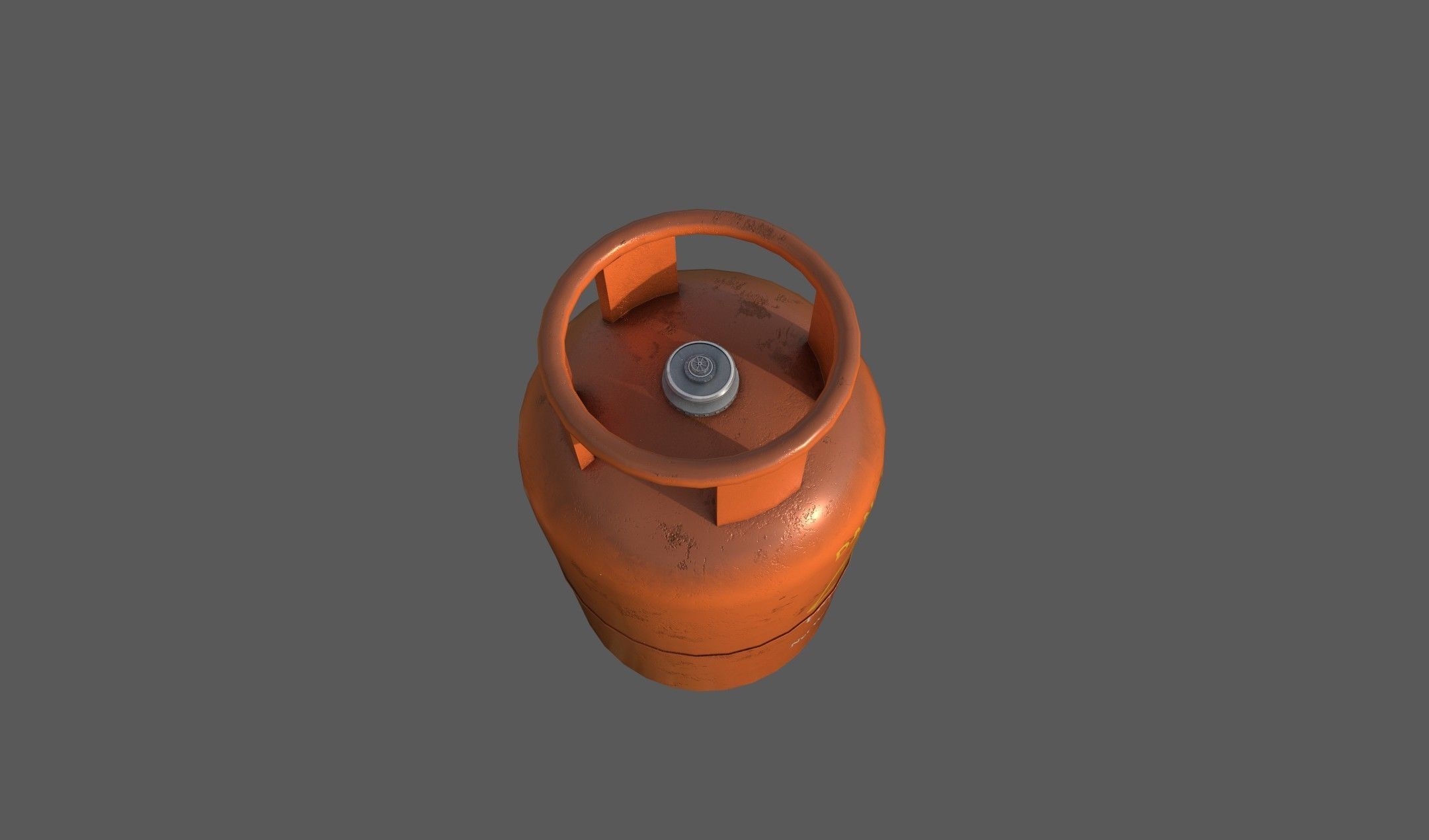 Propane Gas Tank Low-poly 3D model_4