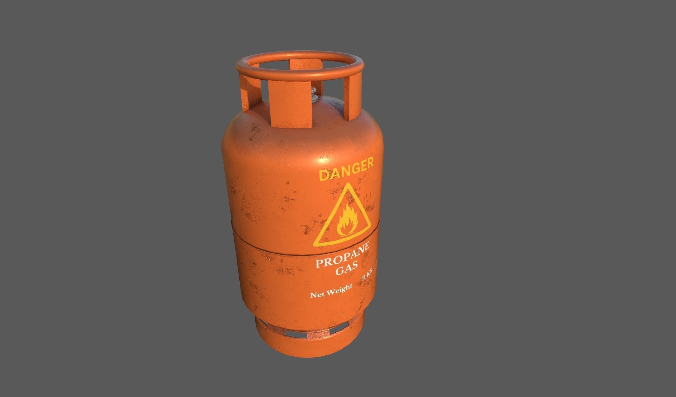 Propane Gas Tank Low-poly 3D model_2