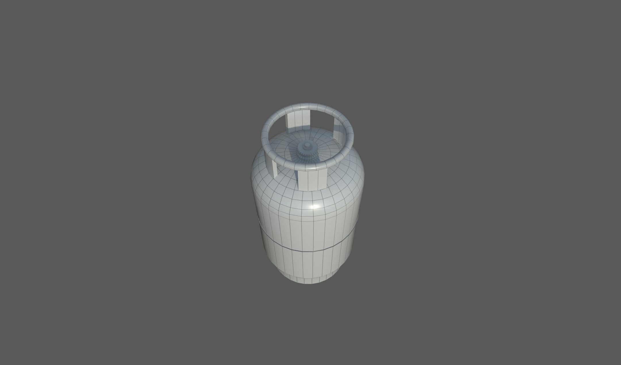 Propane Gas Tank Low-poly 3D model_9