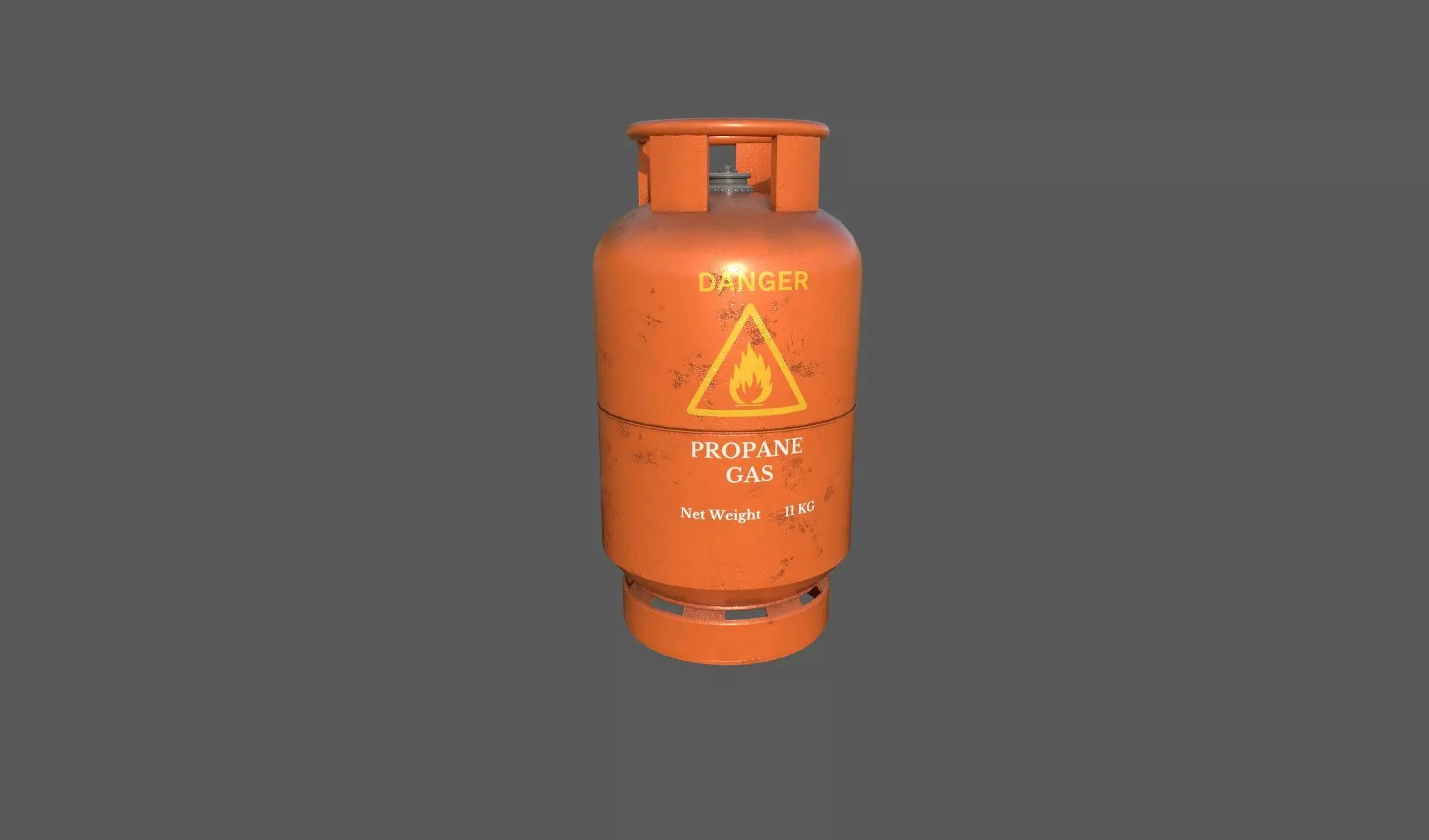 Propane Gas Tank Low-poly 3D model_0