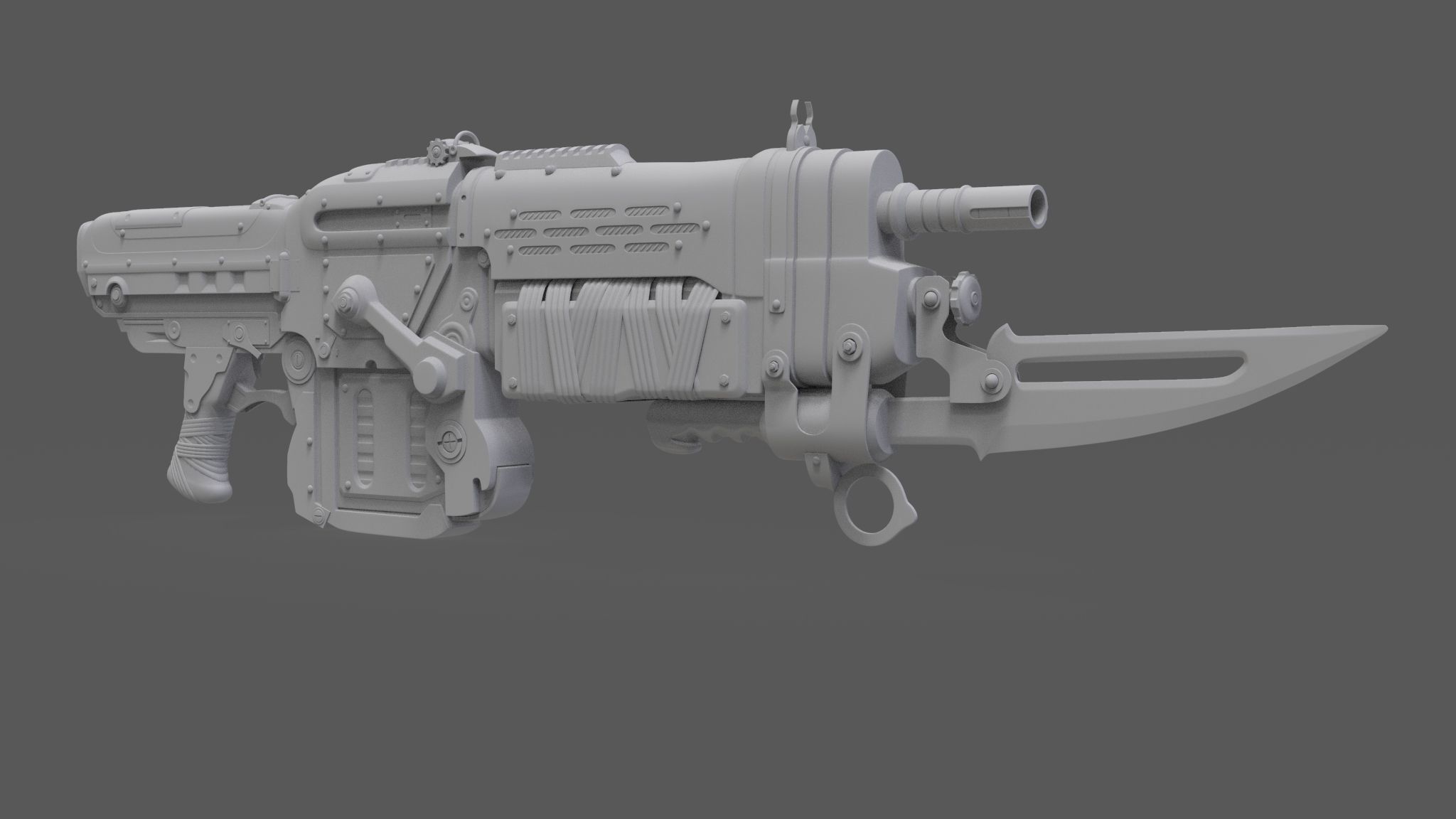 lancer rifle from gears of war 3D model_5