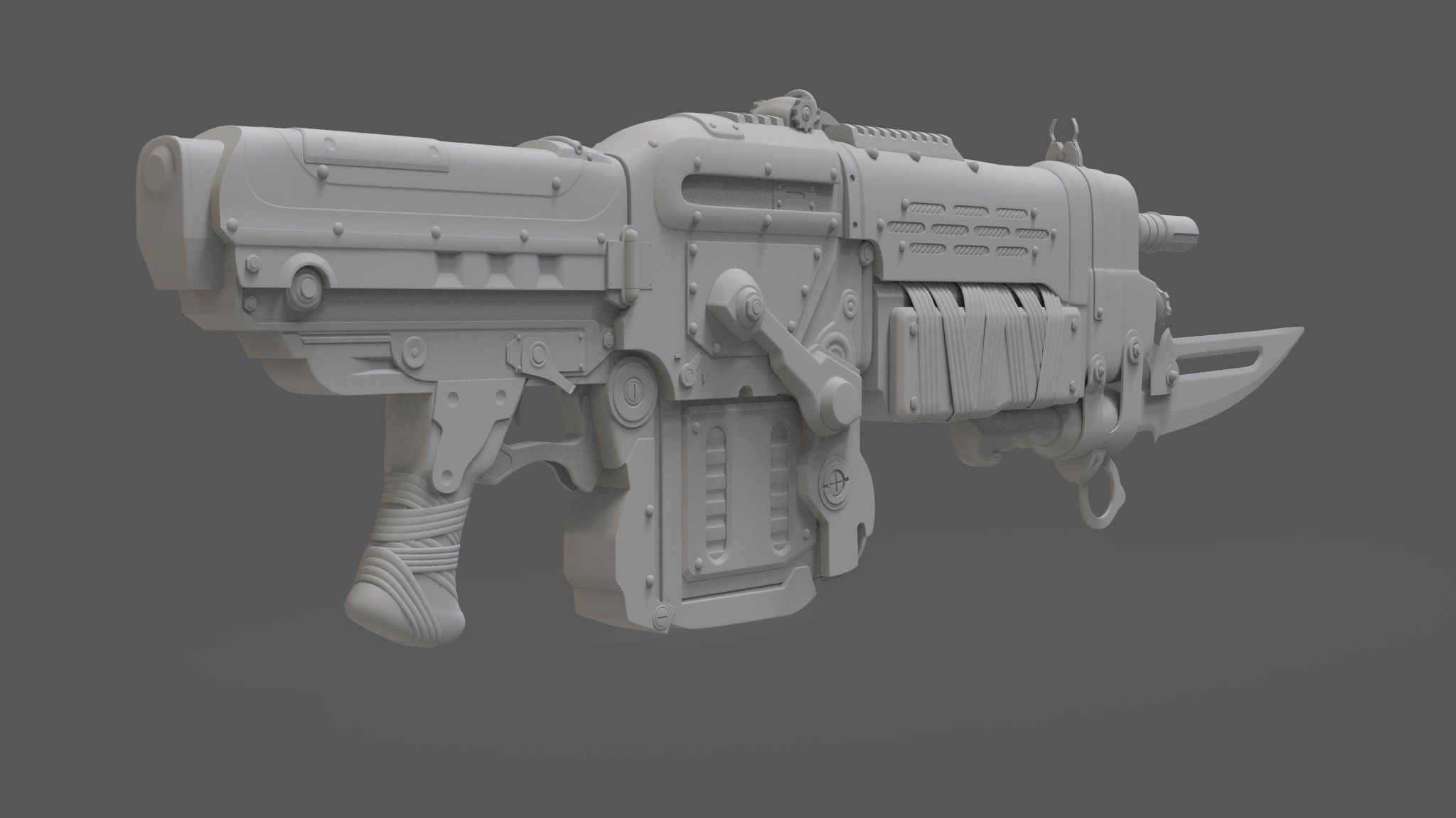 lancer rifle from gears of war 3D model_6