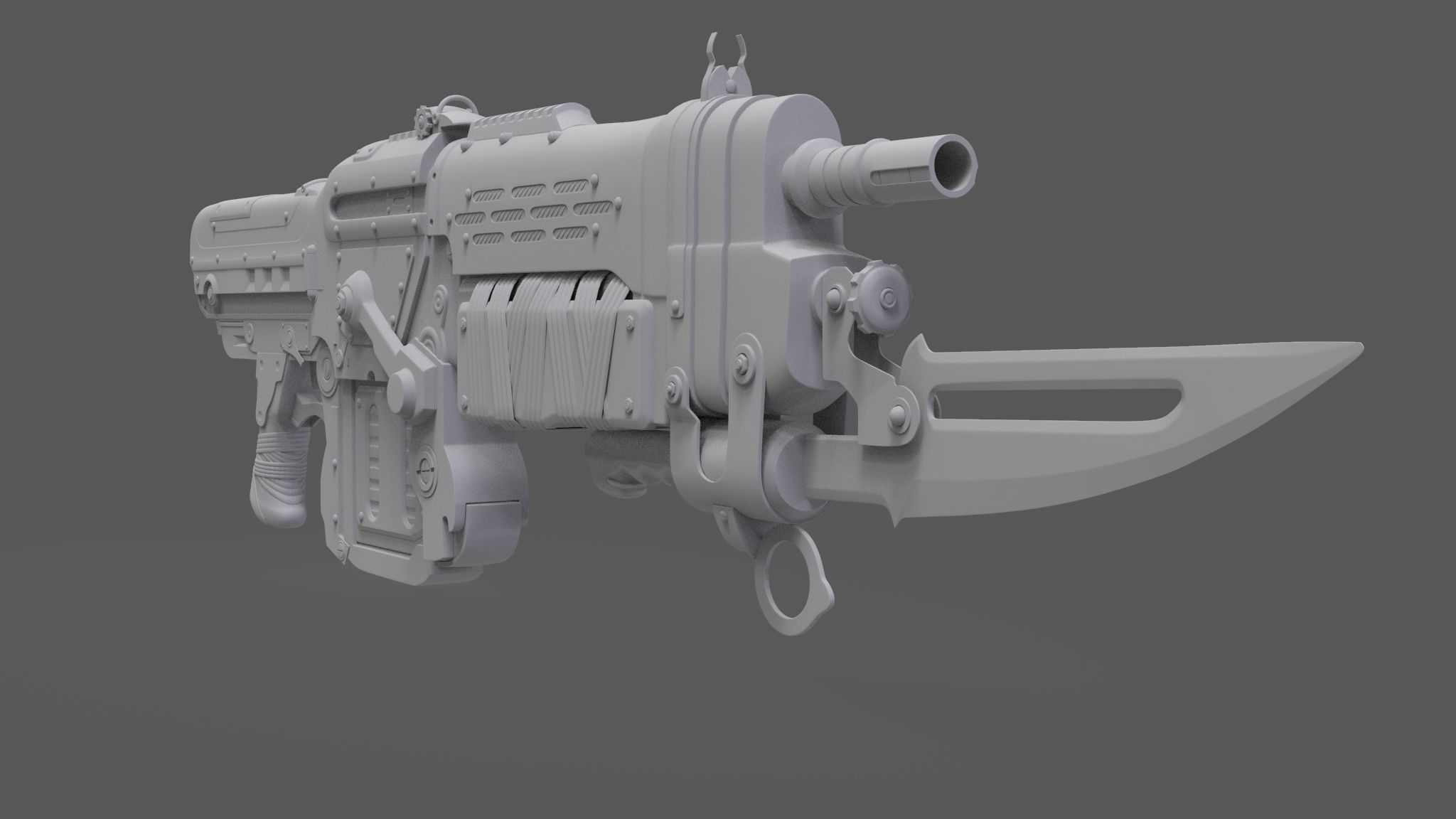 lancer rifle from gears of war 3D model_7