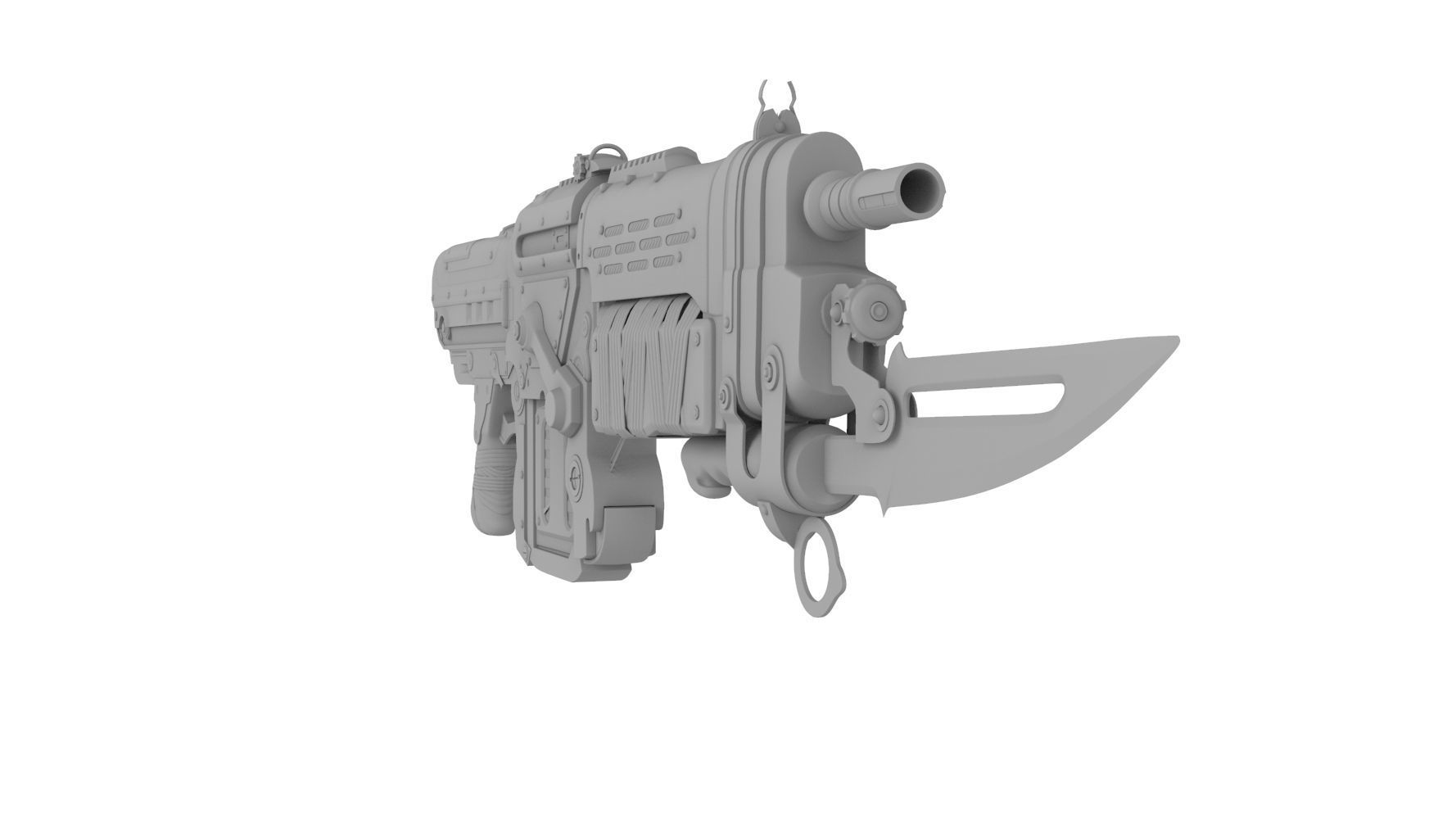 lancer rifle from gears of war 3D model_2