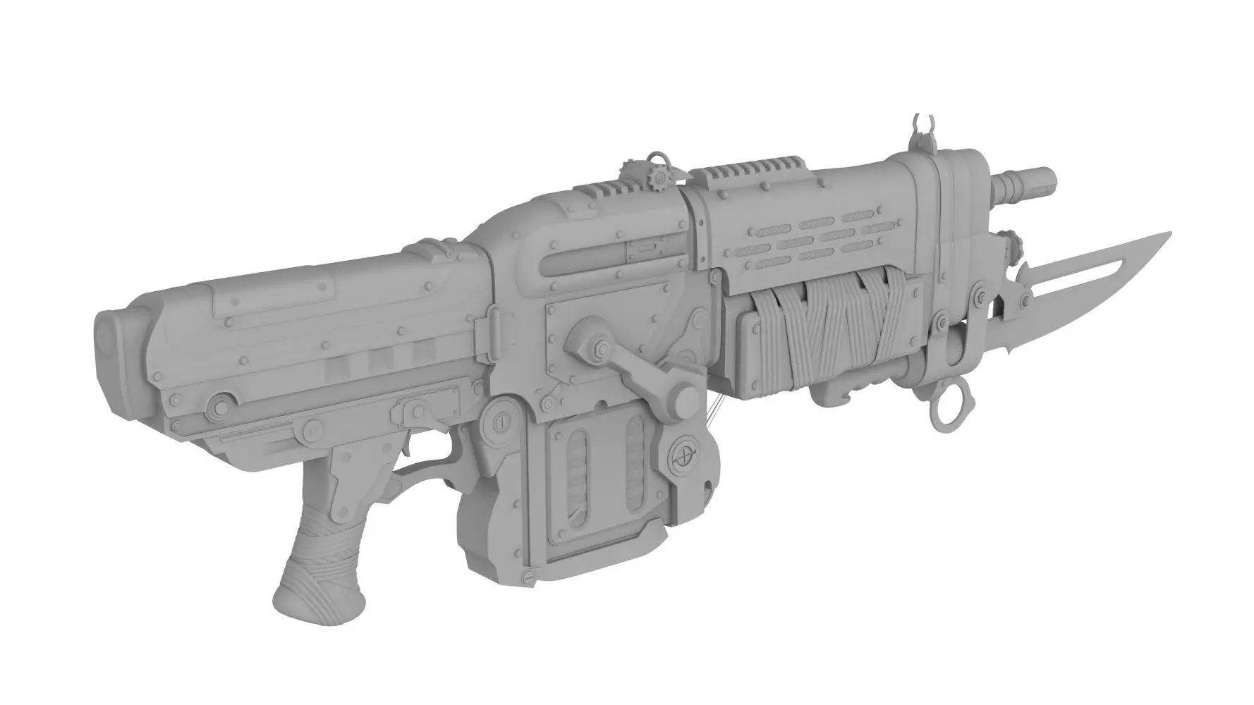 lancer rifle from gears of war 3D model_0
