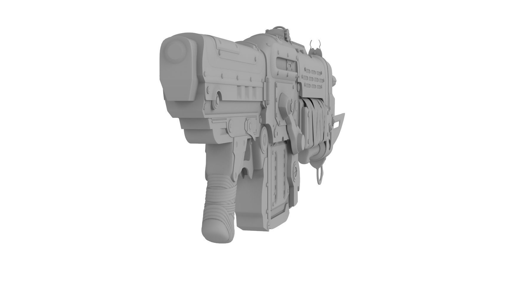 lancer rifle from gears of war 3D model_3