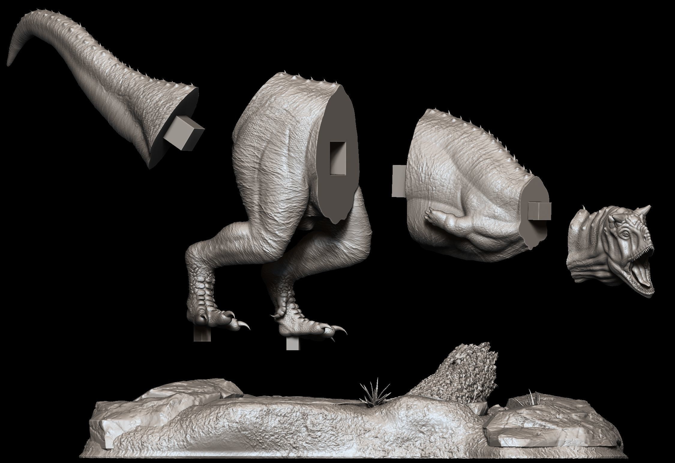 5 Pack Dinosaurs for 3d Print 3D print model_7