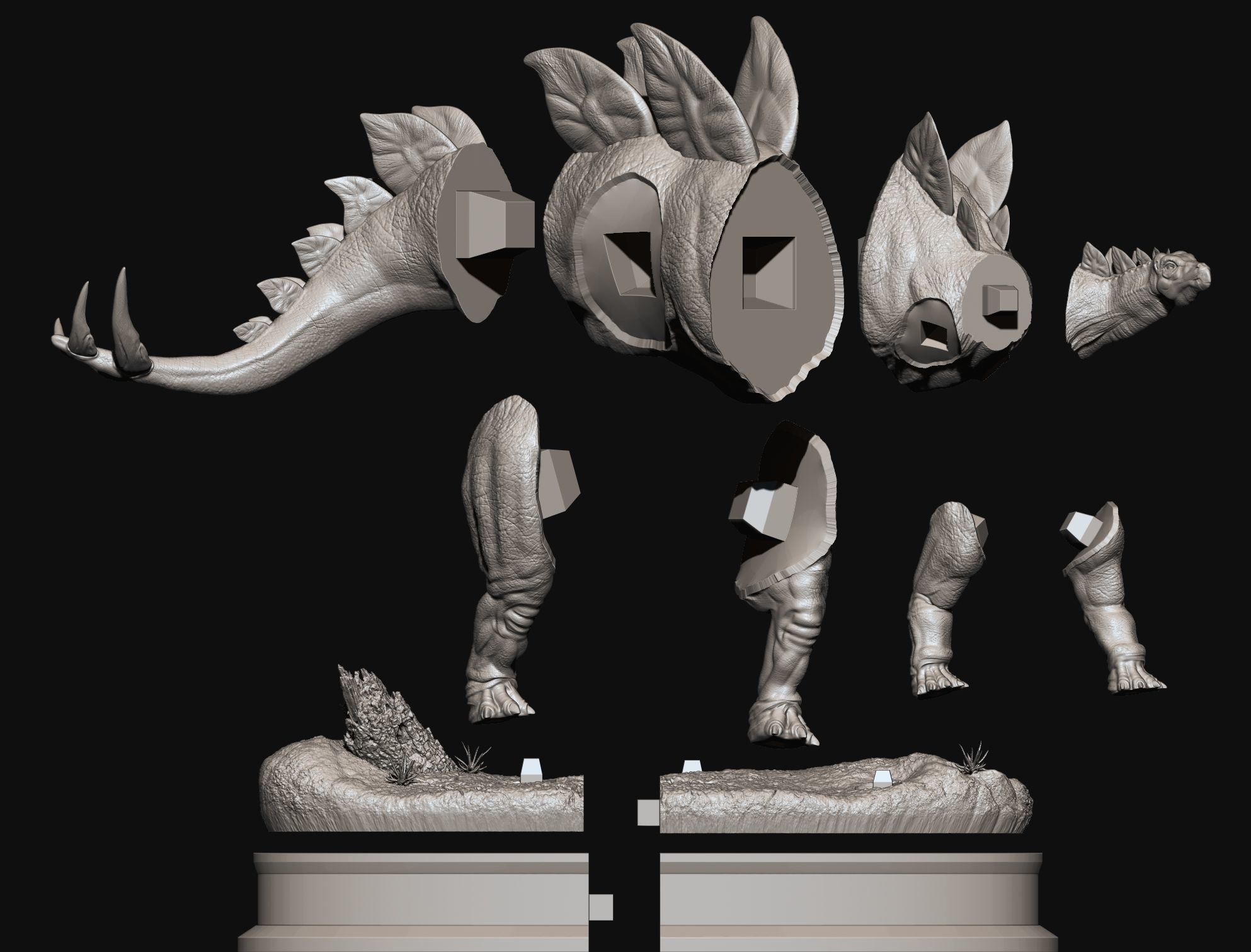 5 Pack Dinosaurs for 3d Print 3D print model_18