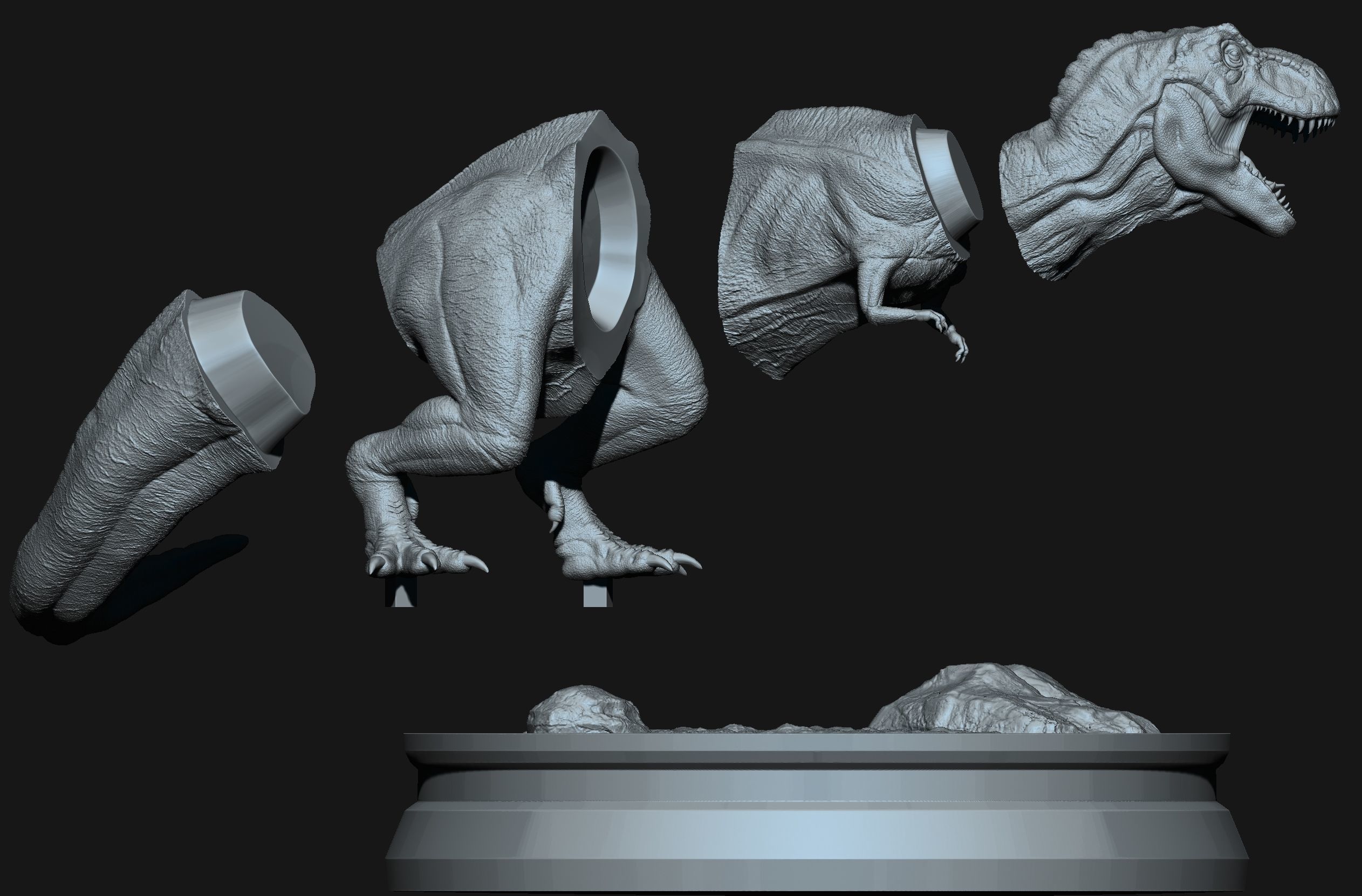 5 Pack Dinosaurs for 3d Print 3D print model_15