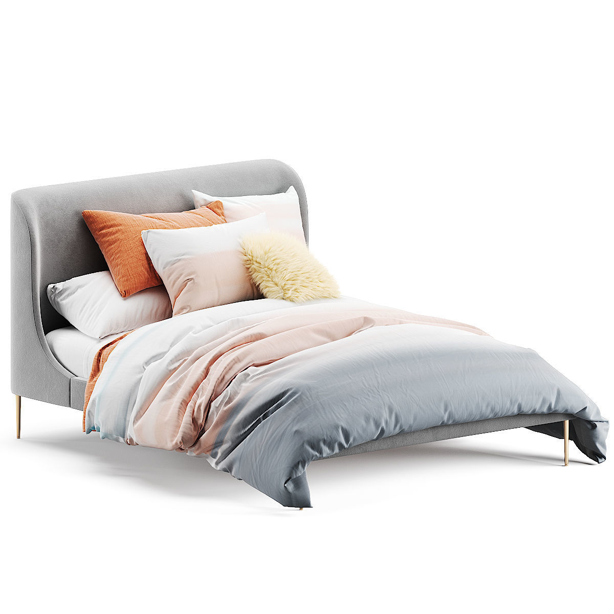 West Elm Lana bed 3D model CGTrader