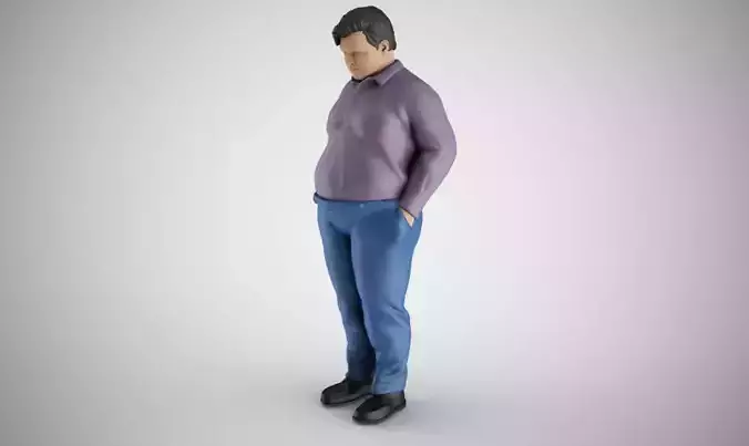 Man with Hands in Pockets 3D print model