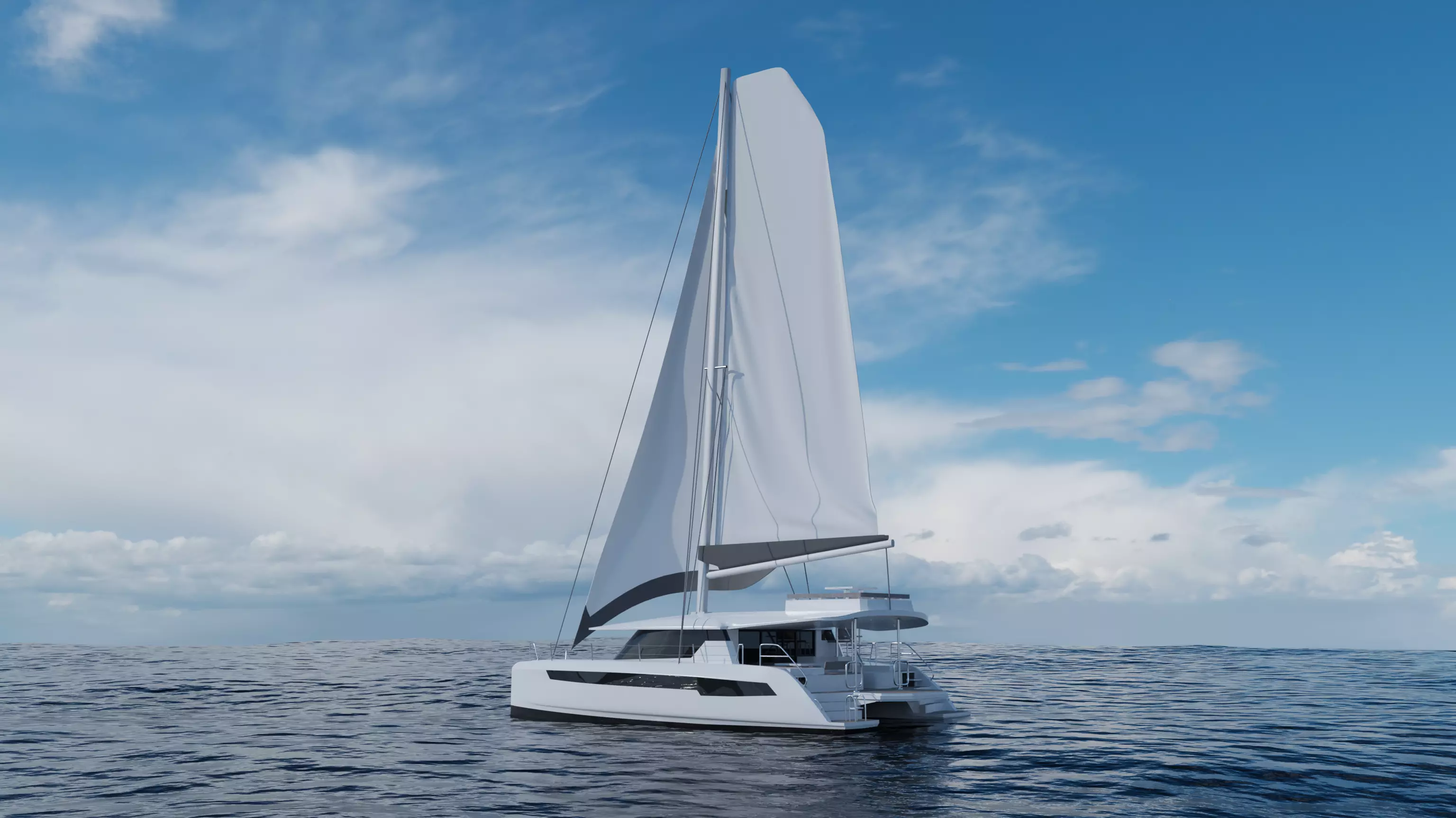 Leopard 50 catamaran 3D model