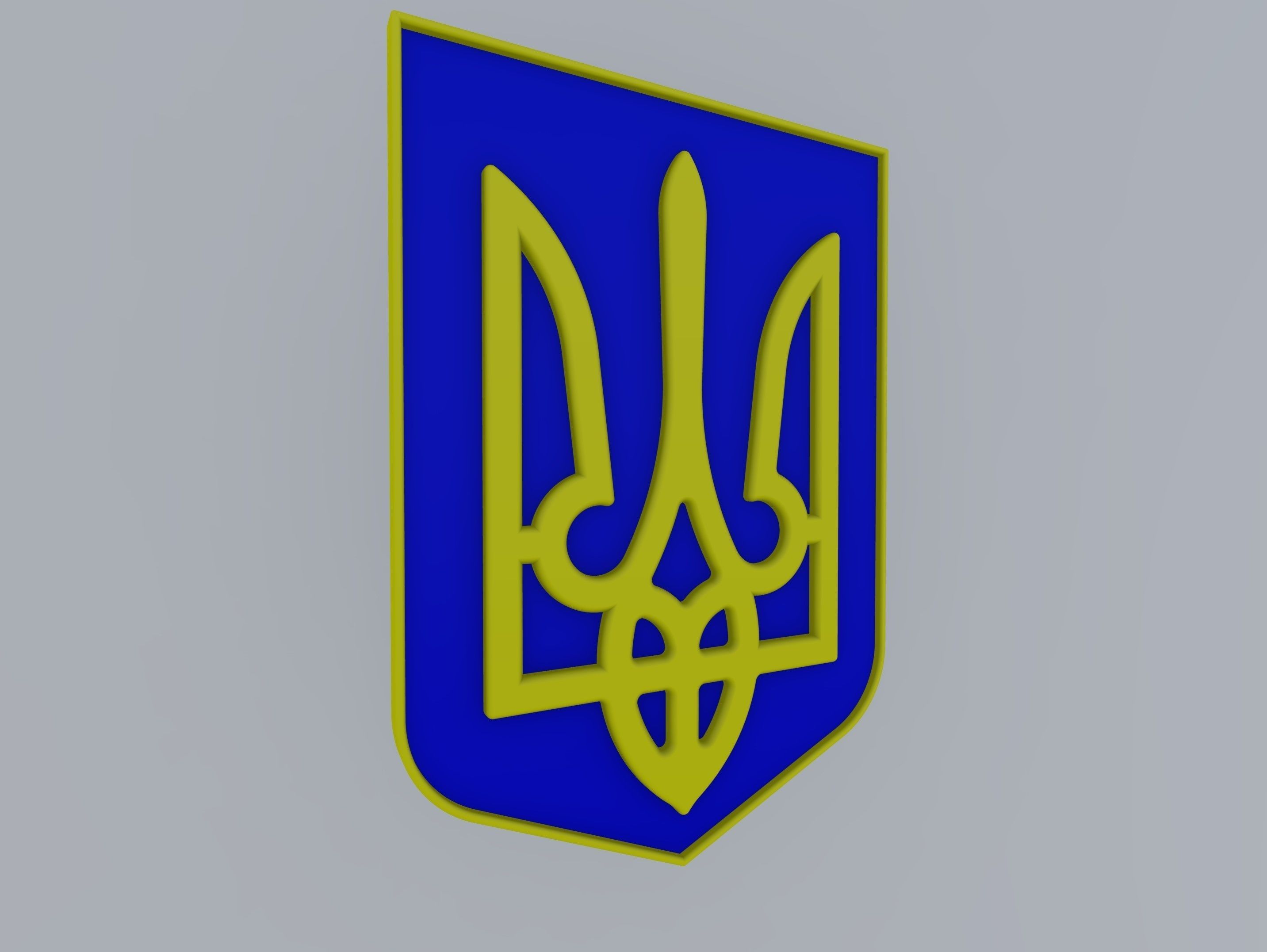 Ukraine trident  Low-poly 3D model_5