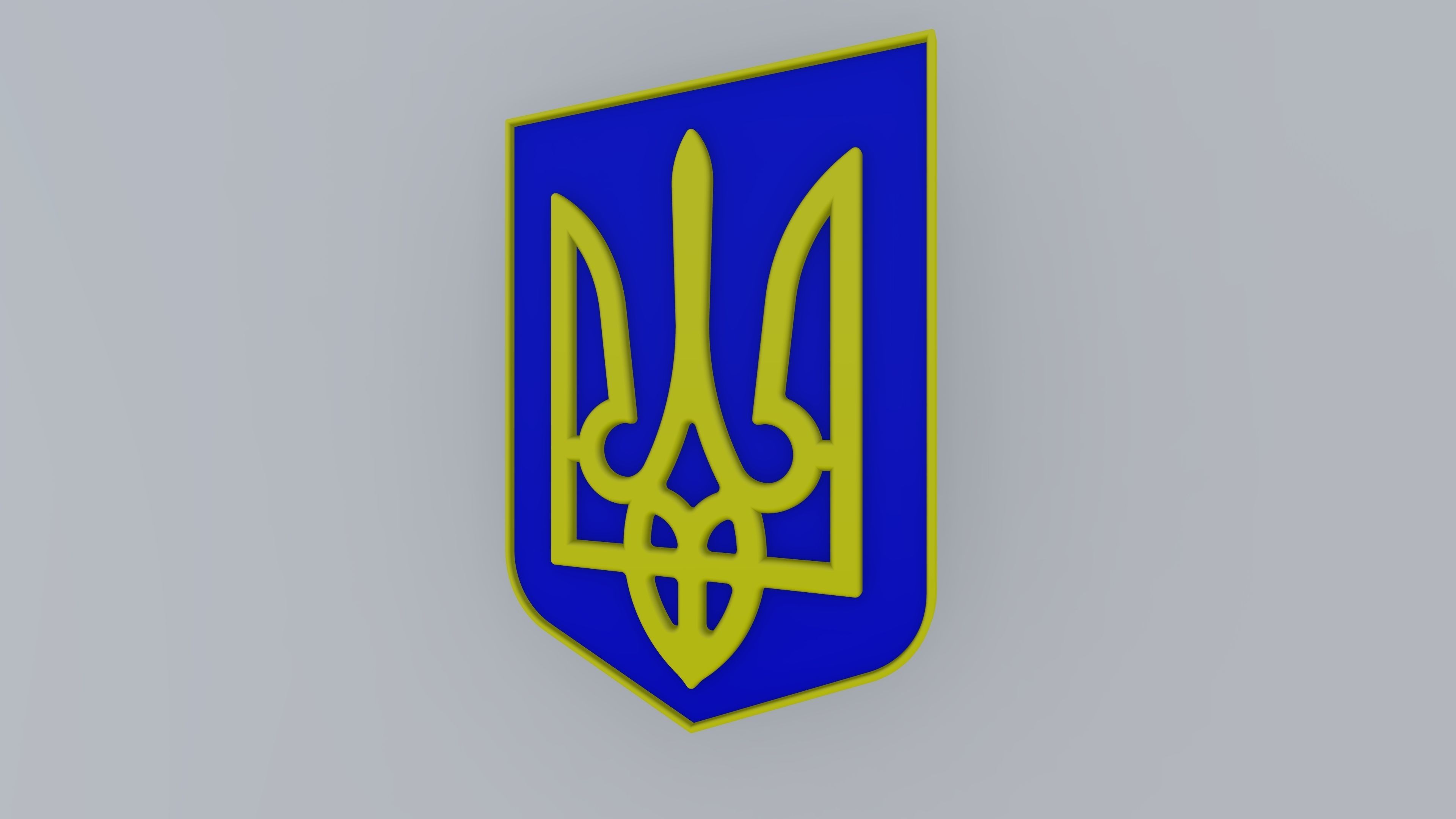 Ukraine trident  Low-poly 3D model_2
