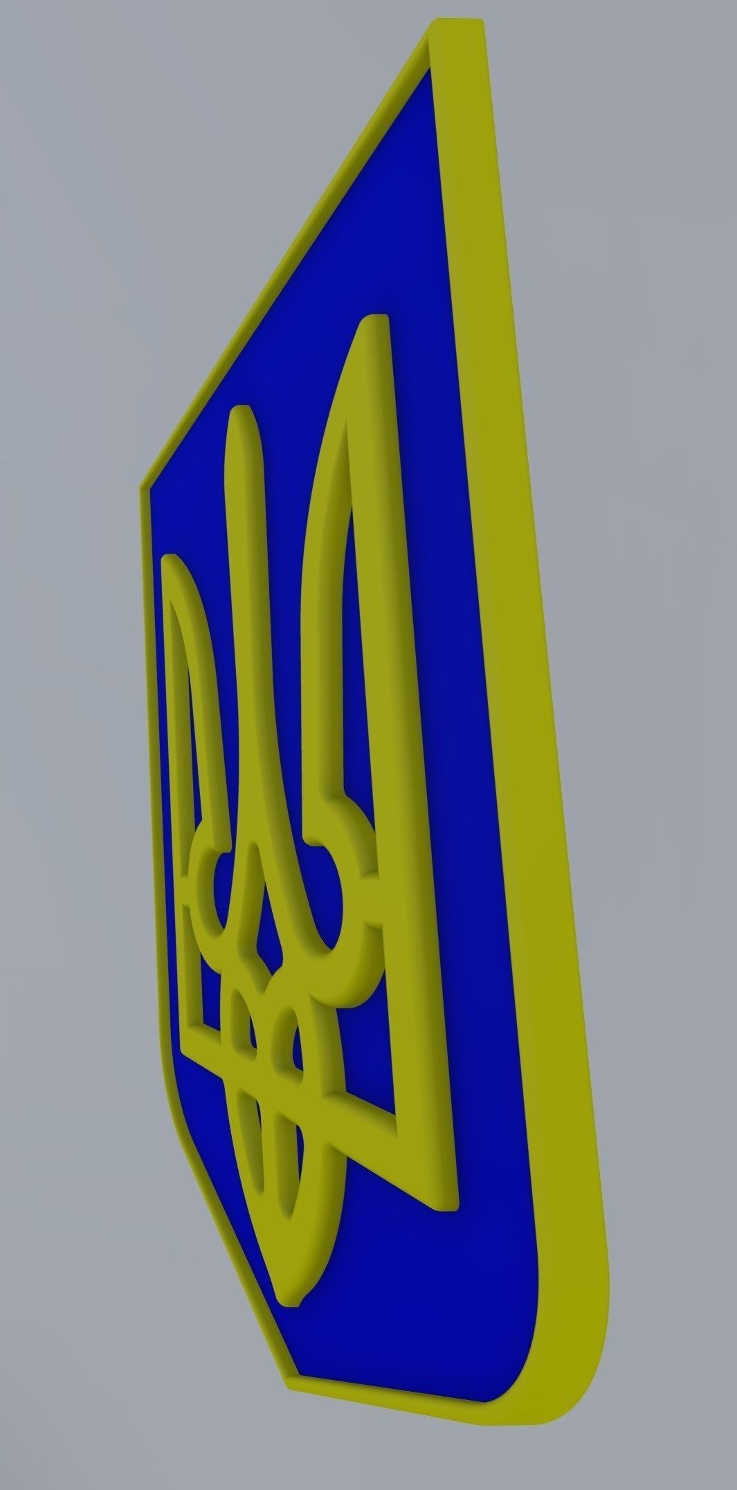 Ukraine trident  Low-poly 3D model_4