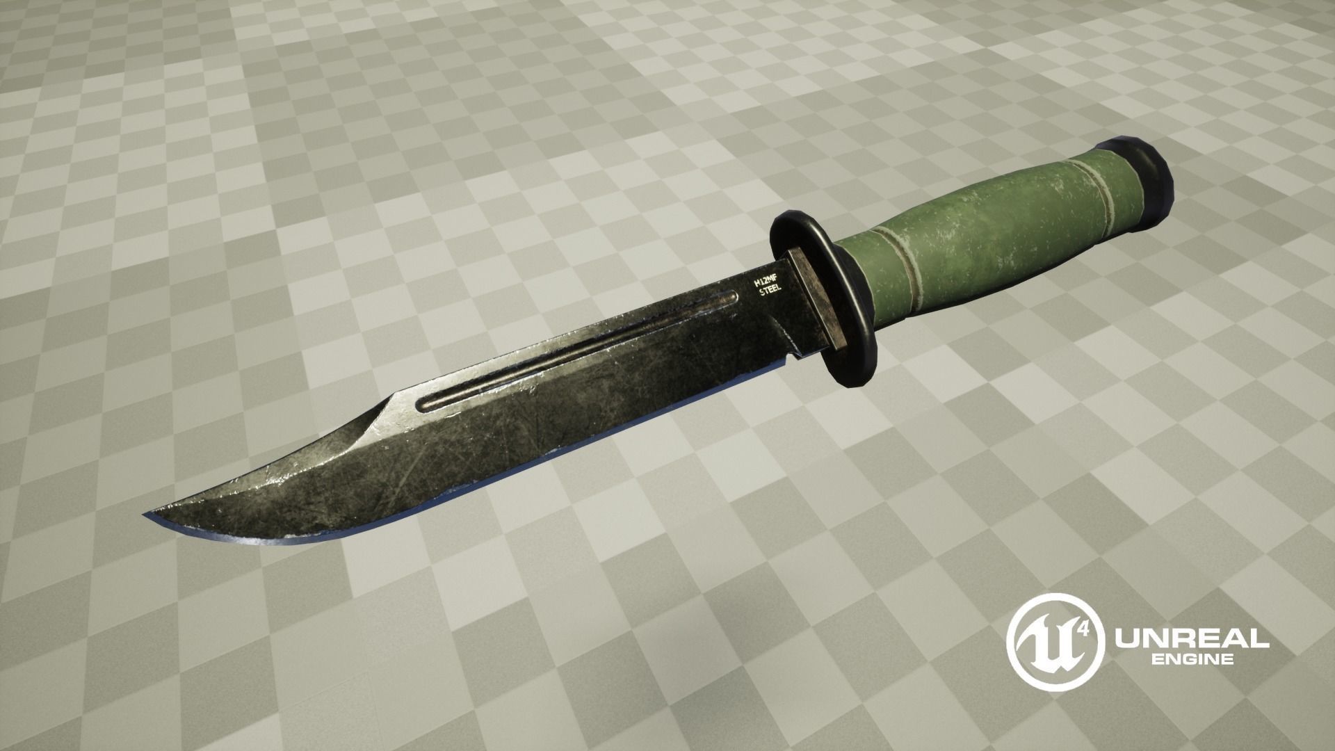 Game Ready Tactical Combat Knife Low-poly 3D model_23