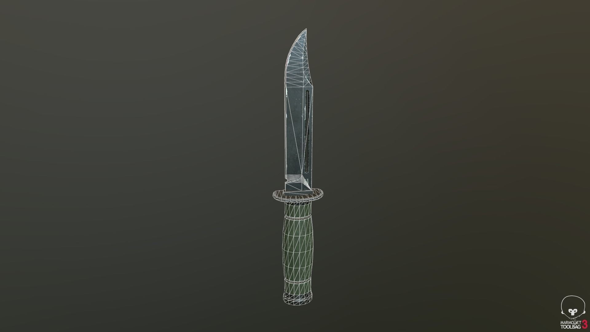 Game Ready Tactical Combat Knife Low-poly 3D model_16