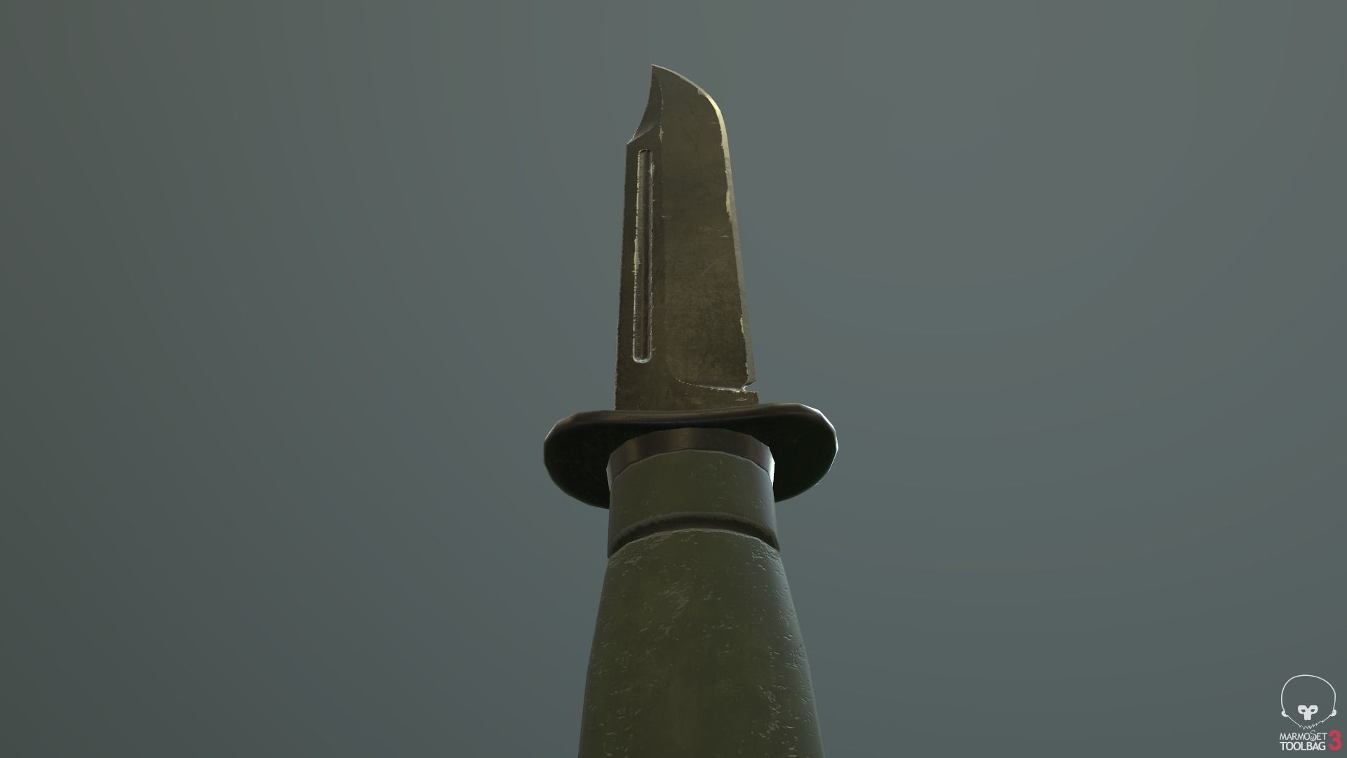 Game Ready Tactical Combat Knife Low-poly 3D model_7