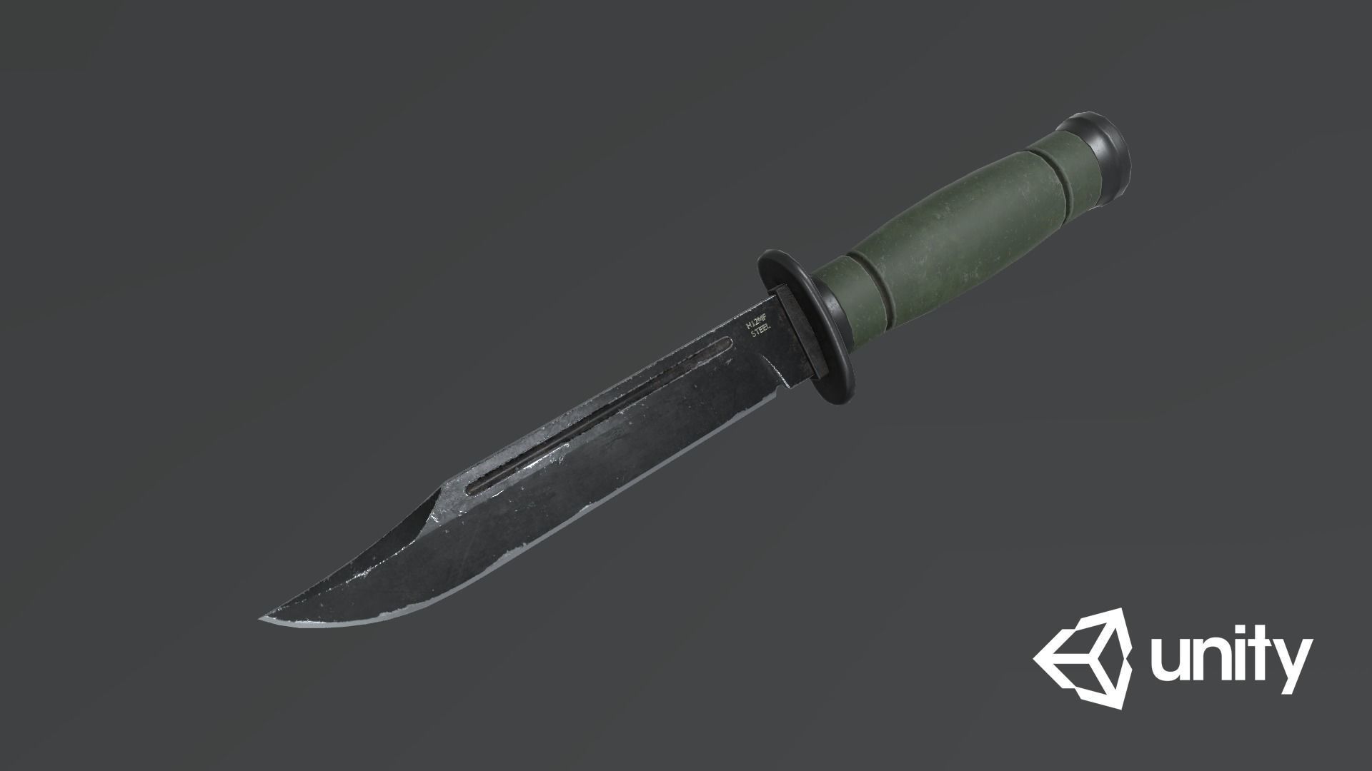 Game Ready Tactical Combat Knife Low-poly 3D model_22