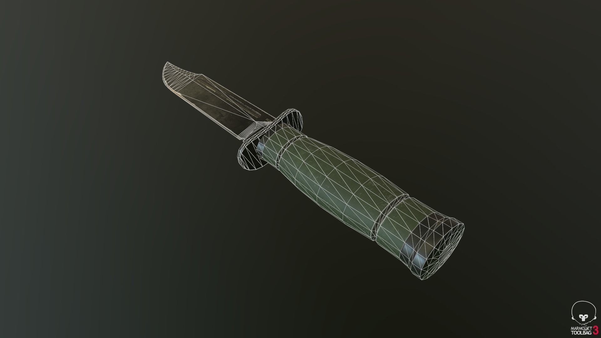 Game Ready Tactical Combat Knife Low-poly 3D model_18