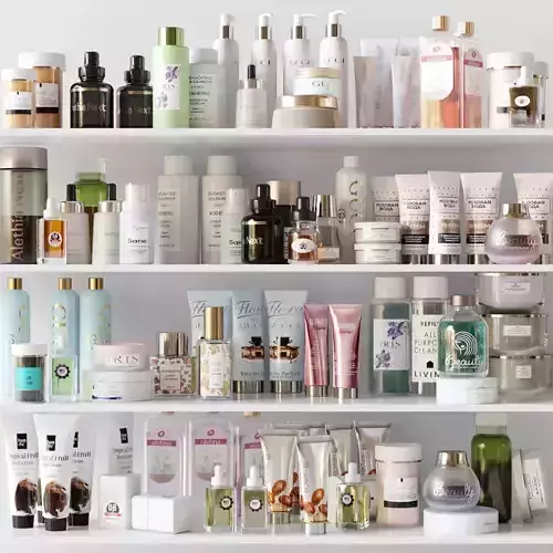 Huge set of cosmetics 3D model