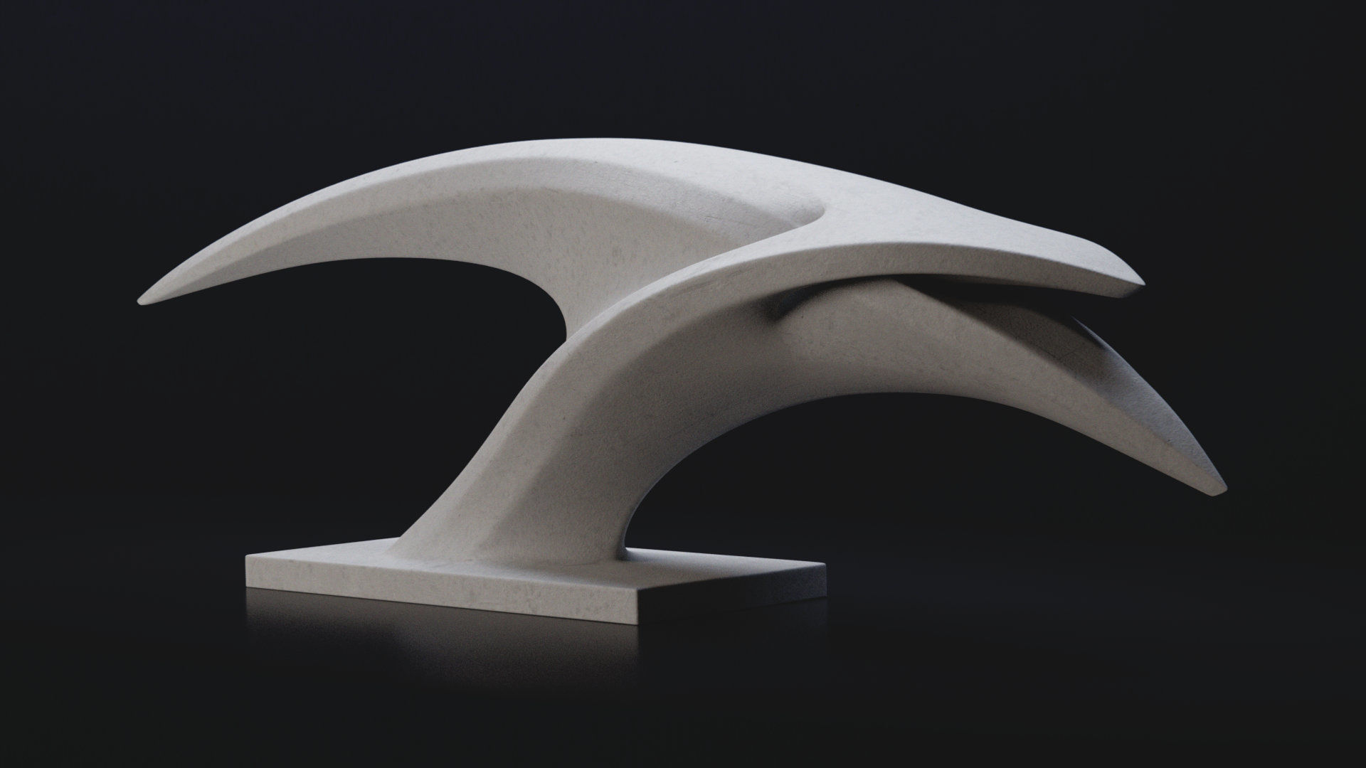 Modern abstract sculpture 022 Low-poly 3D model_3