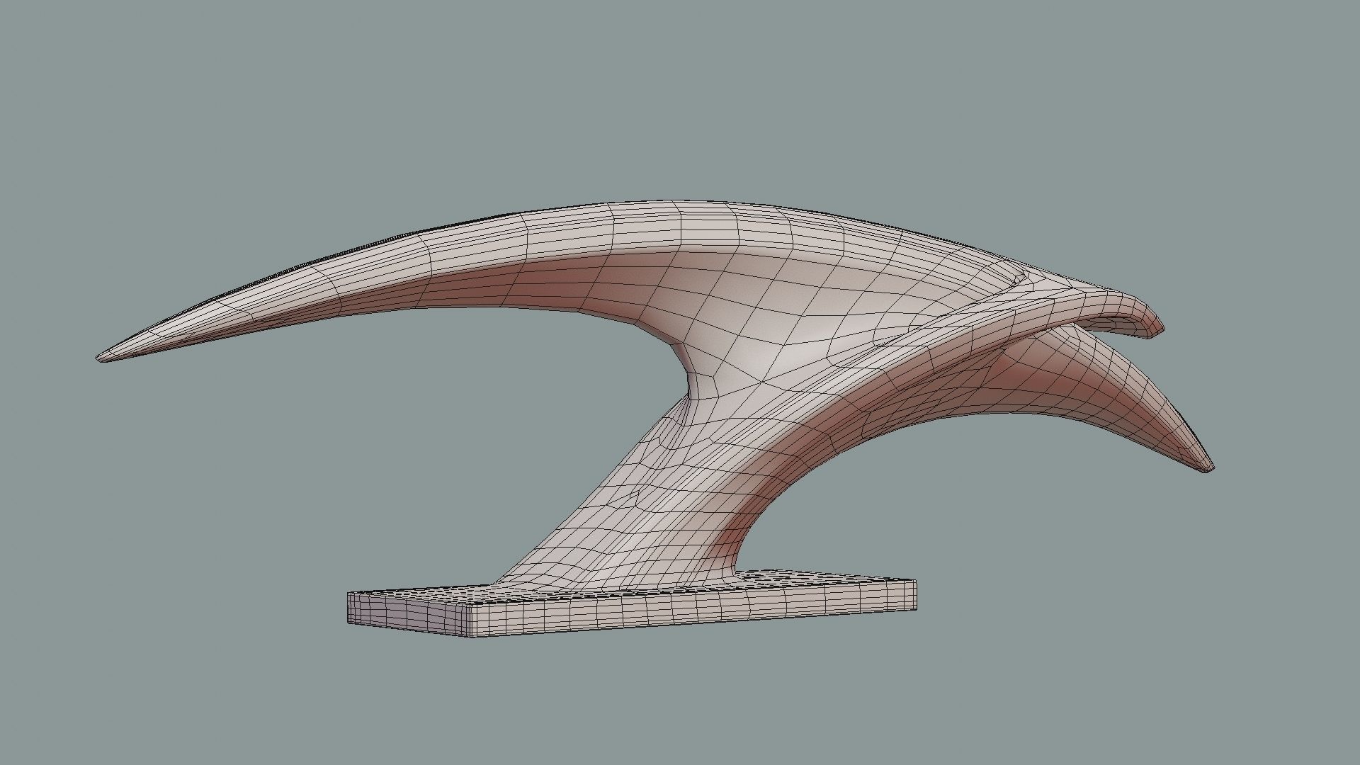 Modern abstract sculpture 022 Low-poly 3D model_6