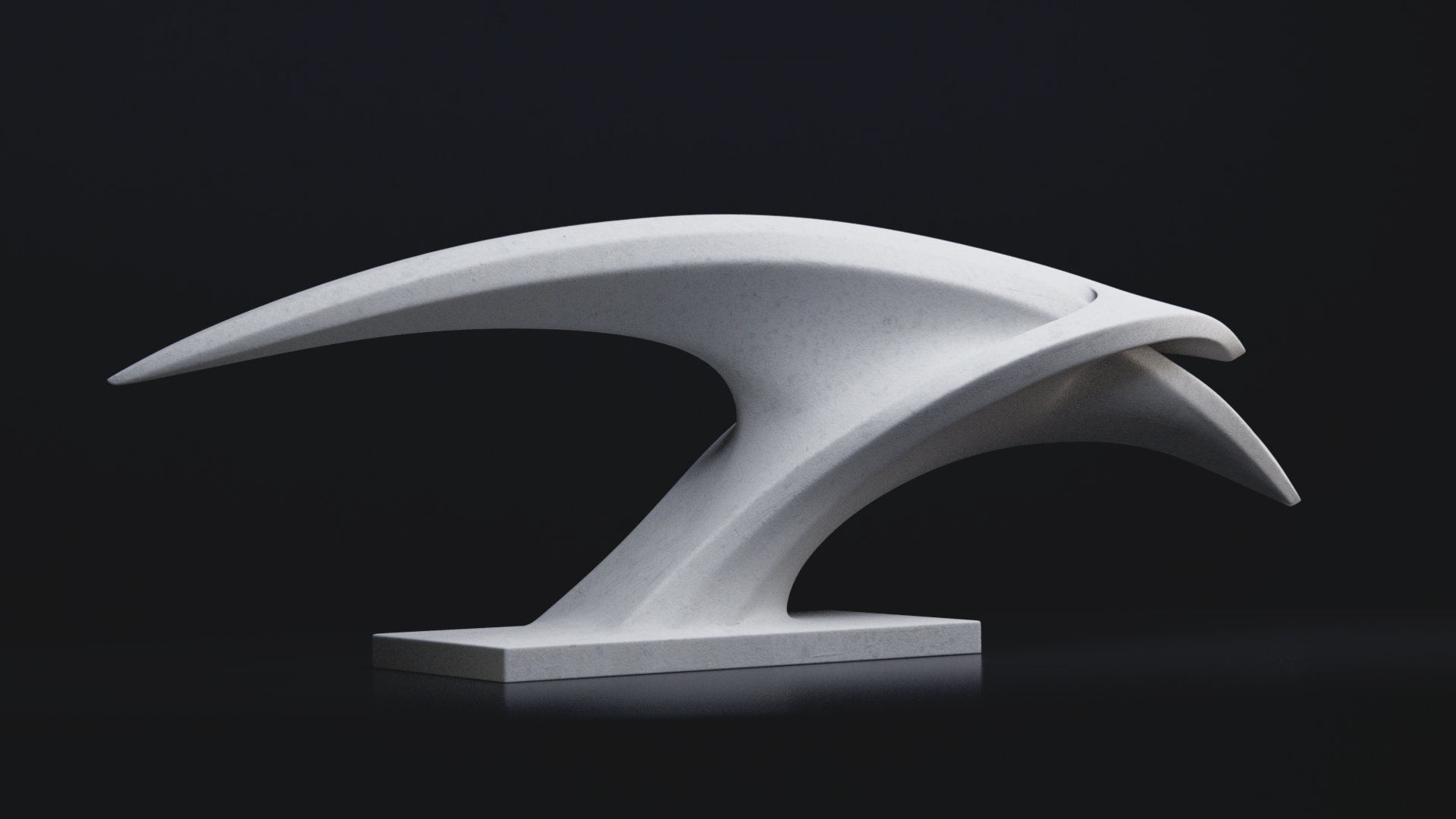 Modern abstract sculpture 022 Low-poly 3D model_1