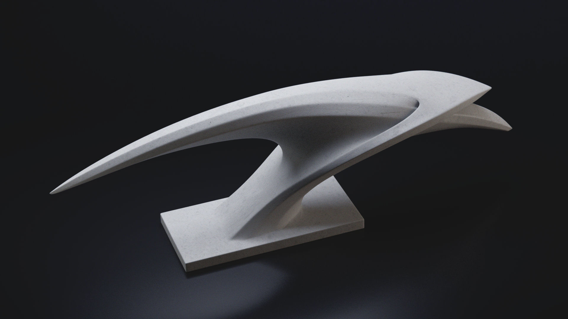 Modern abstract sculpture 022 Low-poly 3D model_2