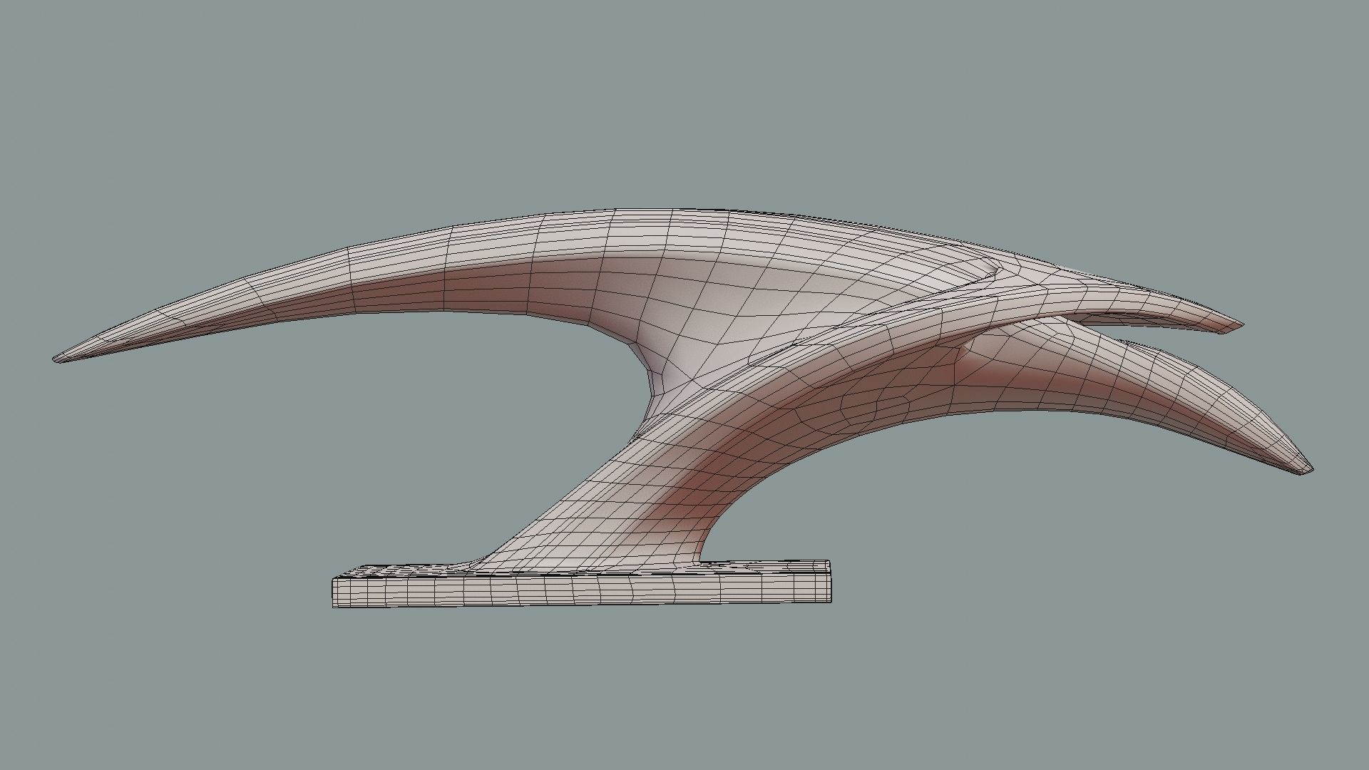 Modern abstract sculpture 022 Low-poly 3D model_5