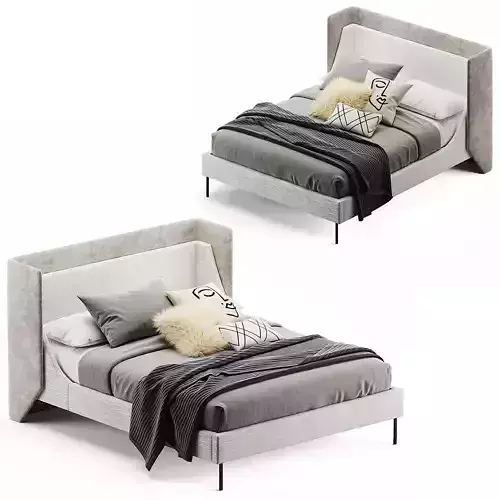 West Elm Thea Wing bed 3D model