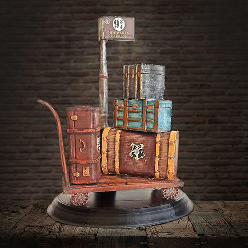 Harry Potter Trunks Luggage Cart - Hogwarts Express 3D print model
