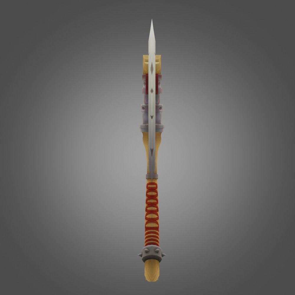 Stylized War Ax Low-poly 3D model_5