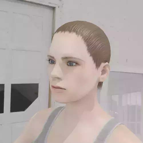 low poly woman charachter