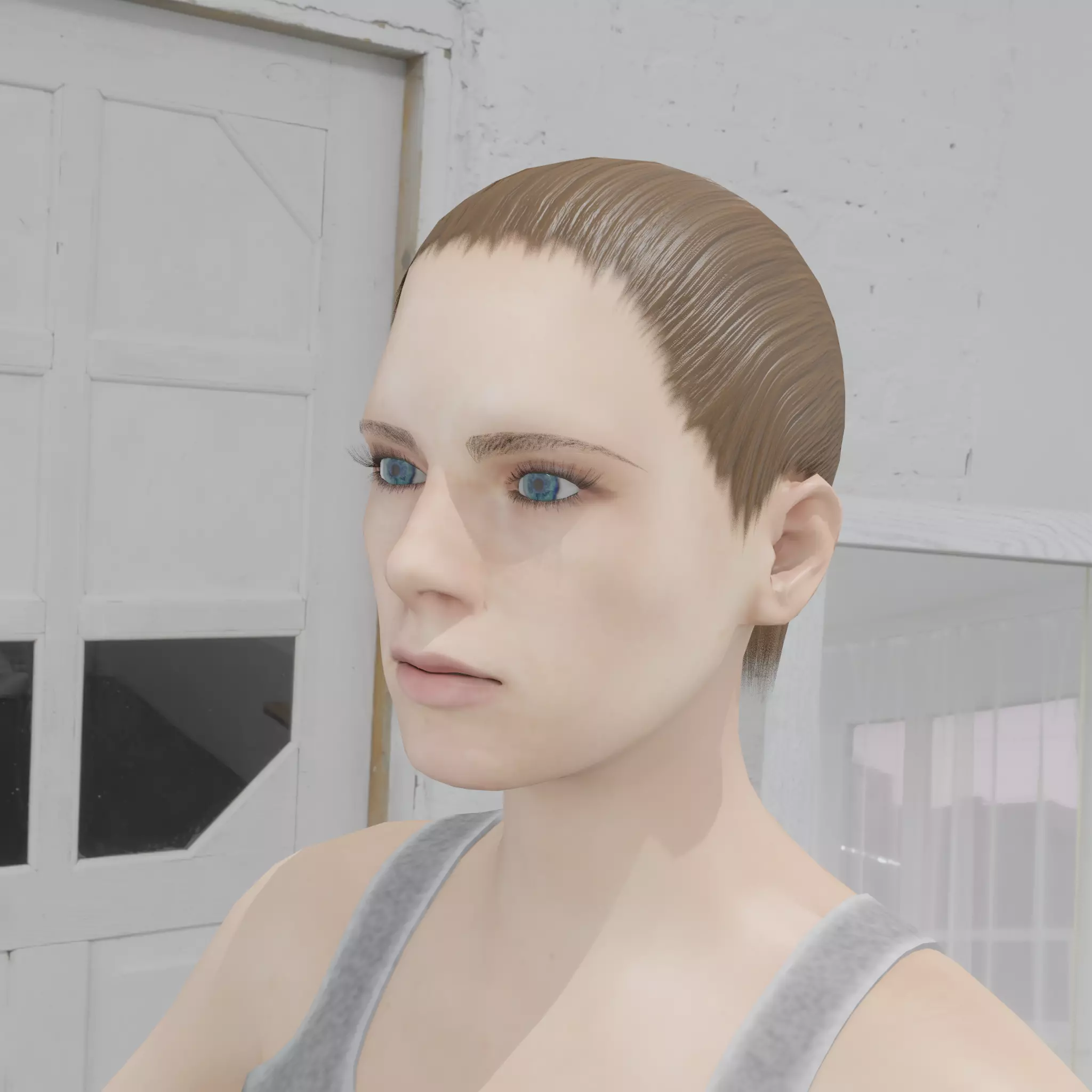 low poly woman charachter Low-poly 3D model