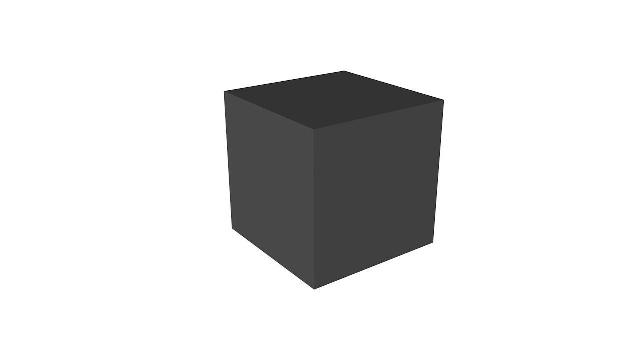 Square Cube Low-poly 3D model_1