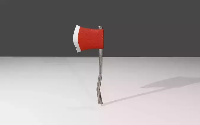 Axe Red - Machado Vermelho Low-poly 3D model