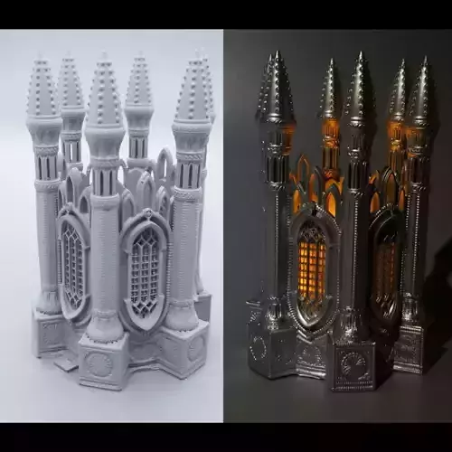 GOTHIC TEA LIGHT LANTERN 1