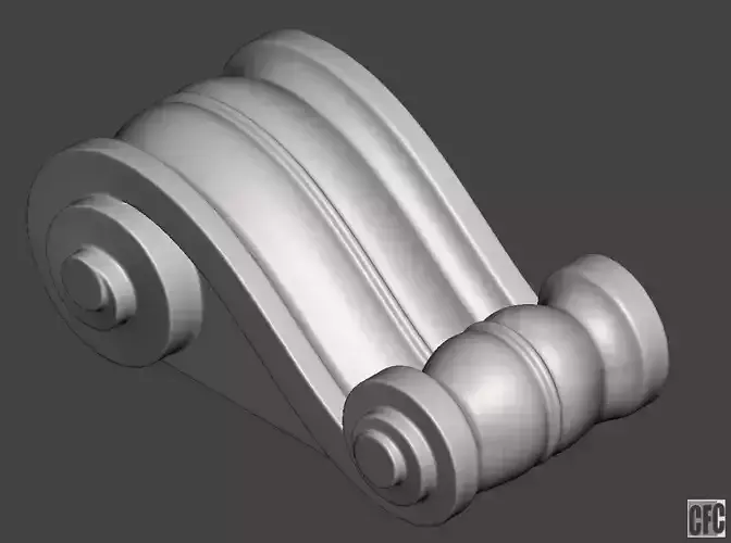 Bracket CFC01 - 3d model for CNC 3D print model